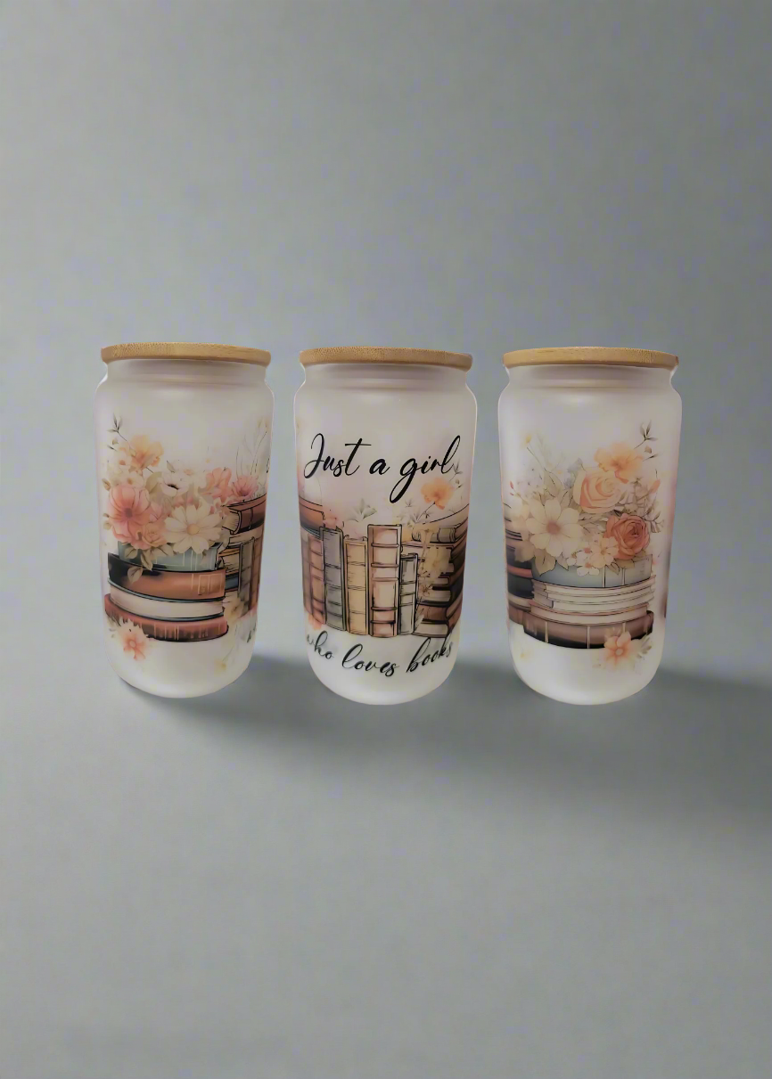 Just a Girl Who Loves Books – 16oz Libbey Glass