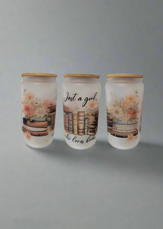 Just a Girl Who Loves Books – 16oz Libbey Glass